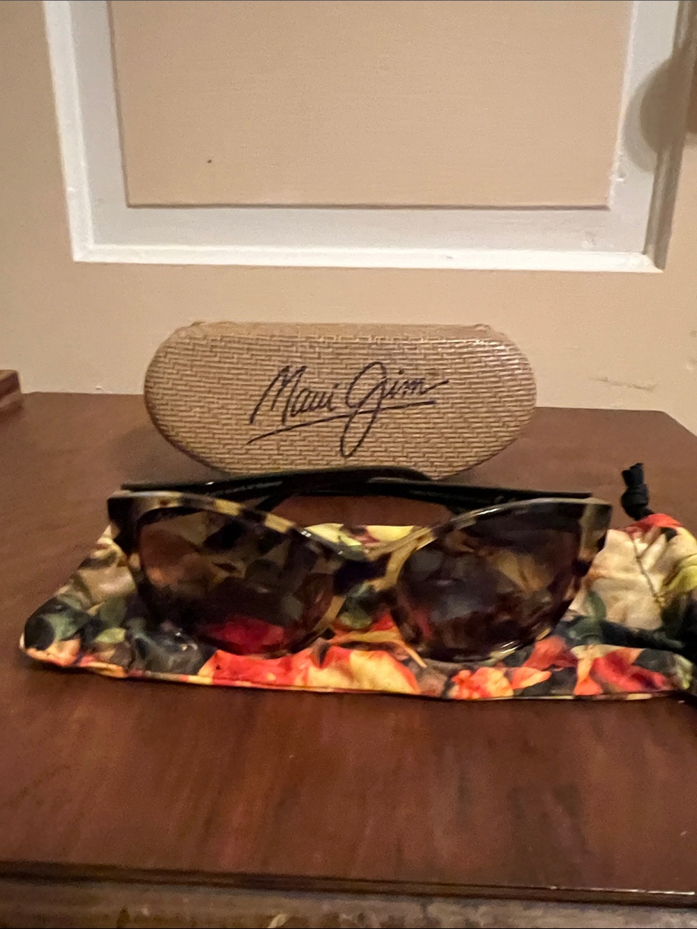 Maui Jim Tortoise Frame Sunglasses with Brown Gradient Lenses